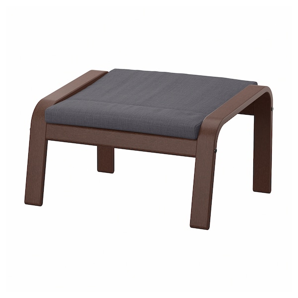 IKEA POÄNG ottoman Brown / Skiftebo Dark Gray, Ikea Ireland | 5728QCPBE