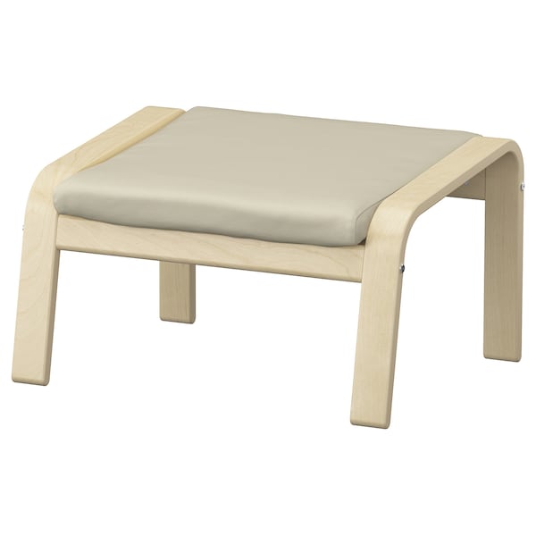 IKEA POÄNG ottoman, birch veneer/Glose off-white Birch Veneer / Glose Off White, Ikea Ireland | 6749YDSIP