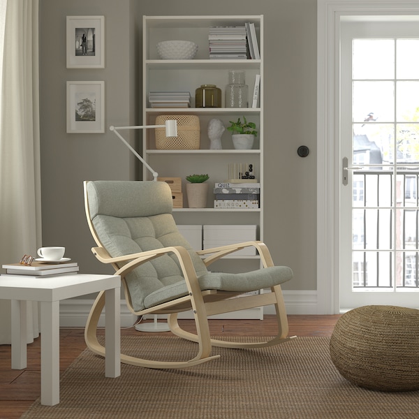 IKEA POÄNG rocking chair Birch Veneer / Gunnared Light Green, Ikea Ireland | 6971RKELZ