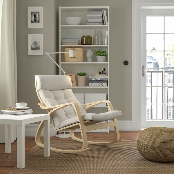 IKEA POÄNG rocking chair Birch Veneer / Gunnared Beige, Ikea Ireland | 1583TMGOY