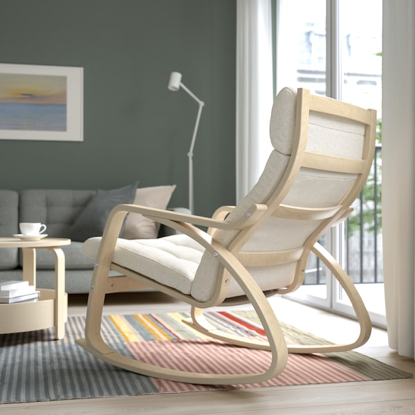 IKEA POÄNG rocking chair Birch Veneer / Gunnared Beige, Ikea Ireland | 1583TMGOY