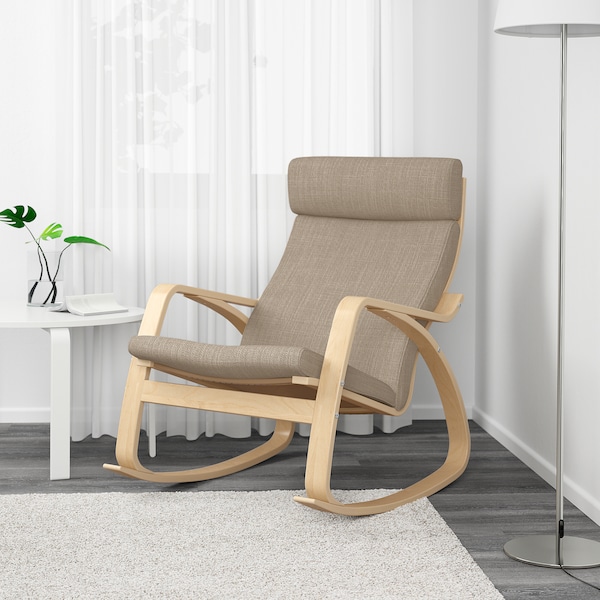 IKEA POÄNG rocking chair Birch Veneer / Hillared Beige, Ikea Ireland | 6217RILUE