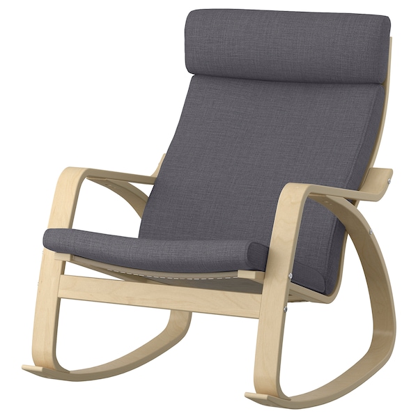IKEA POÄNG rocking chair Birch Veneer / Skiftebo Dark Gray, Ikea Ireland | 7950CXDOE