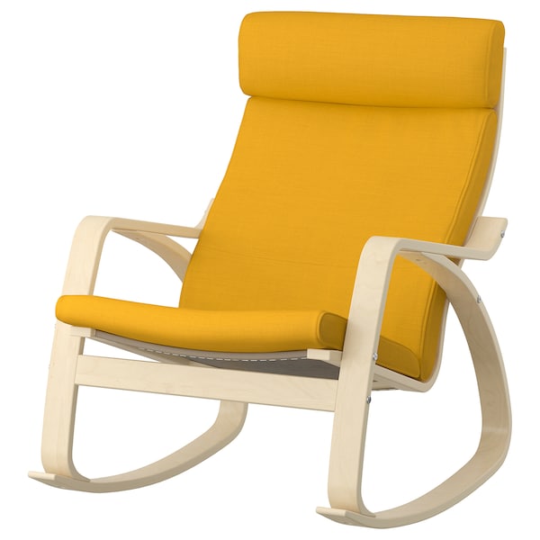 IKEA POÄNG rocking chair Birch Veneer / Skiftebo Yellow, Ikea Ireland | 7081LEJZX