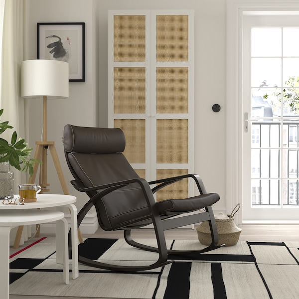 IKEA POÄNG rocking chair Black / Brown / Glose Dark Brown, Ikea Ireland | 2578SDVWK