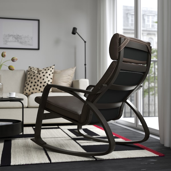 IKEA POÄNG rocking chair Black / Brown / Glose Dark Brown, Ikea Ireland | 2578SDVWK