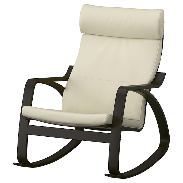 IKEA POÄNG rocking chair Black / Brown / Glose Off White, Ikea Ireland | 1452ODXJG