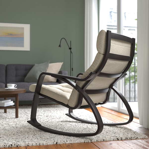 IKEA POÄNG rocking chair Black / Brown / Gunnared Beige, Ikea Ireland | 3082OMBFJ