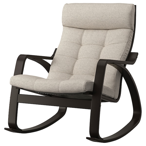IKEA POÄNG rocking chair Black / Brown / Gunnared Beige, Ikea Ireland | 3082OMBFJ