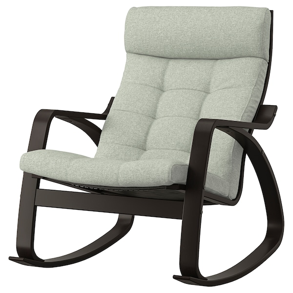IKEA POÄNG rocking chair Black / Brown / Gunnared Light Green, Ikea Ireland | 3986TYPXU