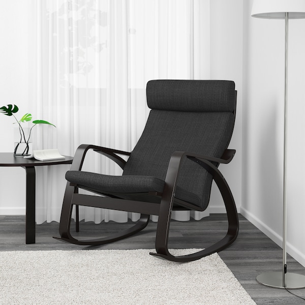 IKEA POÄNG rocking chair Black / Brown / Hillared Anthracite, Ikea Ireland | 8192QUWPO