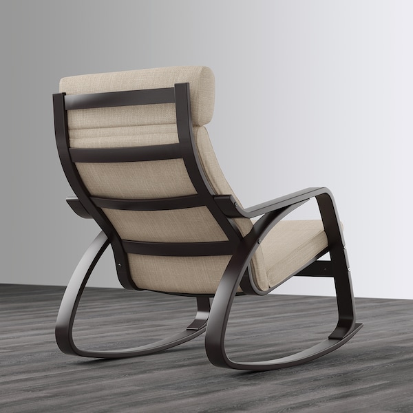 IKEA POÄNG rocking chair Black / Brown / Hillared Beige, Ikea Ireland | 0284OYXQL