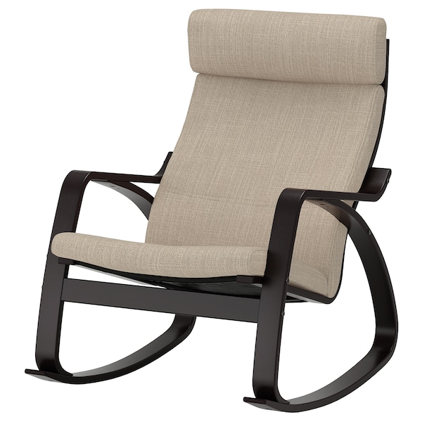 IKEA POÄNG rocking chair Black / Brown / Hillared Beige, Ikea Ireland | 0284OYXQL