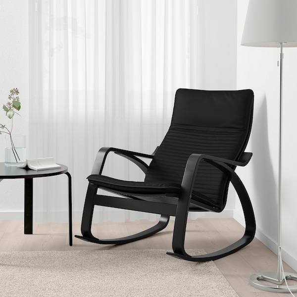 IKEA POÄNG rocking chair Black / Brown / Knisa Black, Ikea Ireland | 1978DNGWX