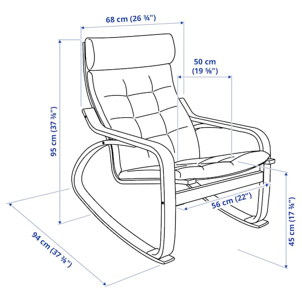 IKEA POÄNG rocking chair Brown / Gunnared Beige, Ikea Ireland | 3628FHQJV