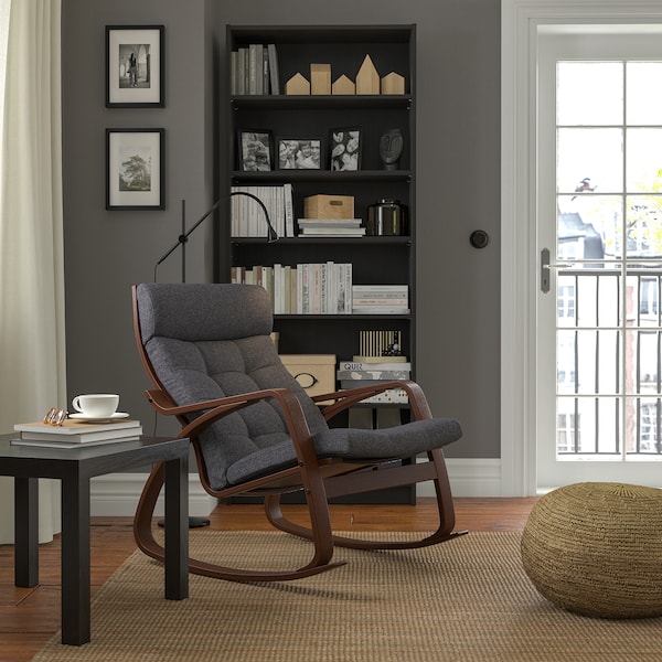 IKEA POÄNG rocking chair Brown / Gunnared Dark Gray, Ikea Ireland | 2935LCQXI