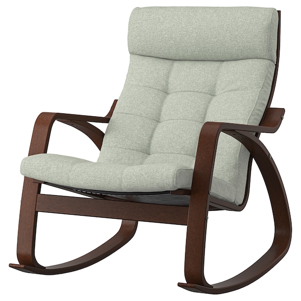 IKEA POÄNG rocking chair Brown / Gunnared Light Green, Ikea Ireland | 7456YCLDE