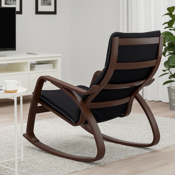 IKEA POÄNG rocking chair Brown / Knisa Black, Ikea Ireland | 2871YVIAN