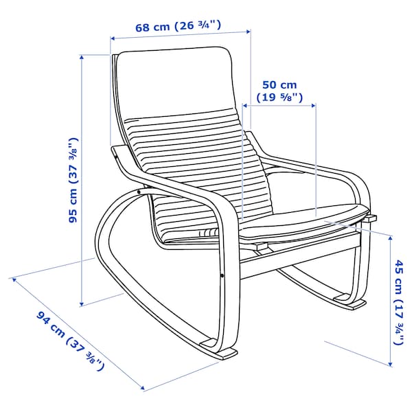 IKEA POÄNG rocking chair Brown / Knisa Black, Ikea Ireland | 2871YVIAN