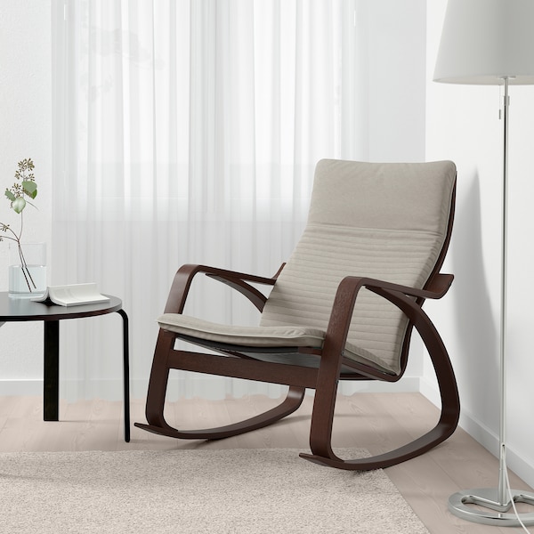 IKEA POÄNG rocking chair Brown / Knisa Light Beige, Ikea Ireland | 3497IDBZJ