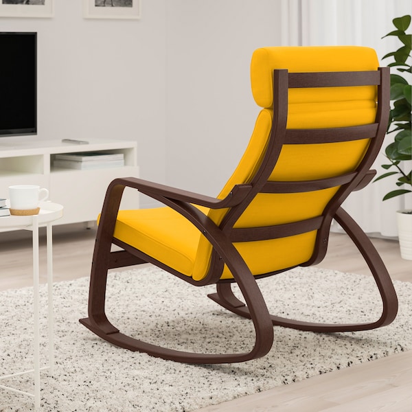 IKEA POÄNG rocking chair Brown / Skiftebo Yellow, Ikea Ireland | 4097RIWQP