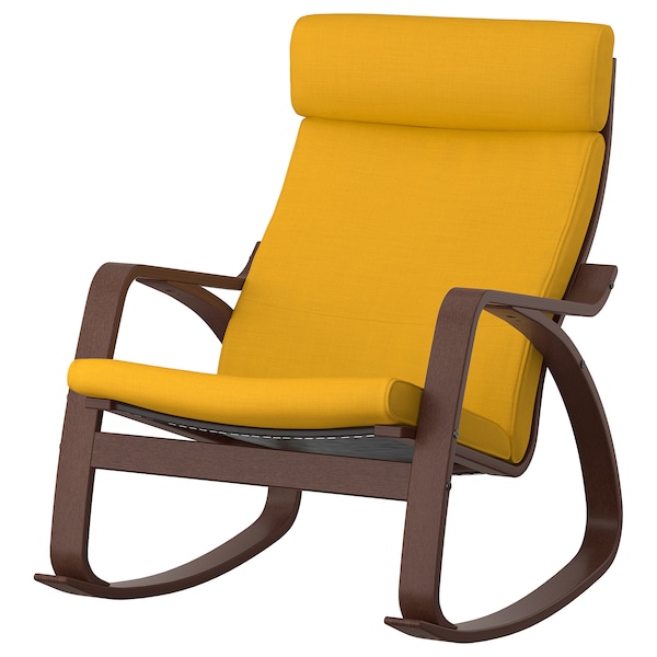 IKEA POÄNG rocking chair Brown / Skiftebo Yellow, Ikea Ireland | 4097RIWQP