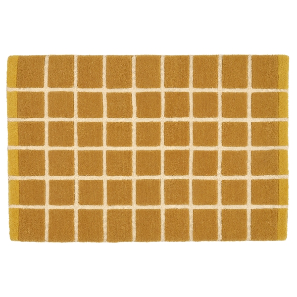 IKEA POSTKONTOR door mat, indoor, 2\'0 inx2\'11 in Yellow, Ikea Ireland | 6879EZSVT