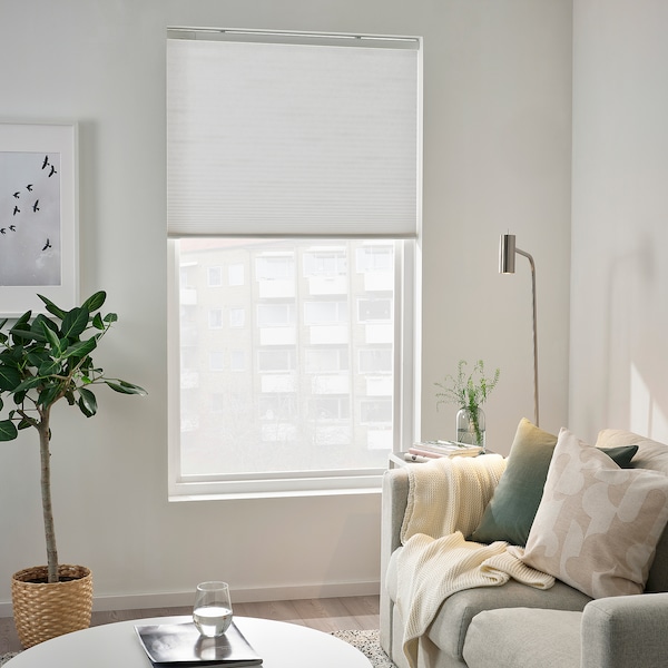 IKEA PRAKTLYSING cellular blind, smart wireless/battery operated white, 23x76 ¾ in, Ikea Ireland | 9321ITDUK