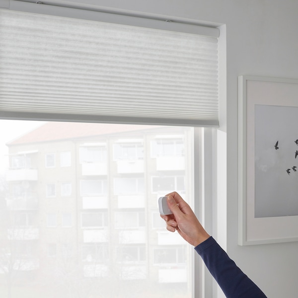 IKEA PRAKTLYSING cellular blind, smart wireless/battery operated white, 23x76 ¾ in, Ikea Ireland | 9321ITDUK