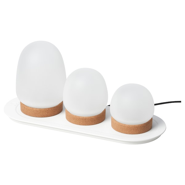 IKEA PRAKTSPIREA 4-piece LED decorative lighting set, with charging tray, Ikea Ireland | 6907ZKRUV