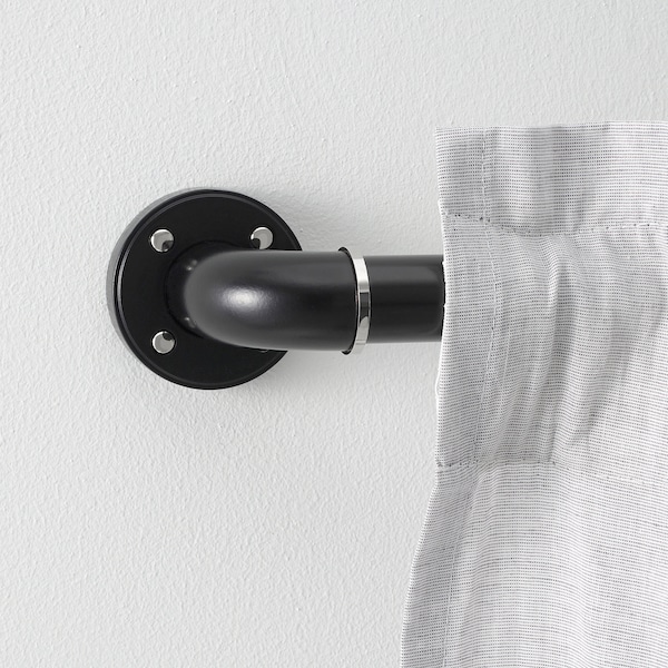 IKEA PRAKTSTENÖRT curtain rod set, black, 47 ¼-82 ¾1 1/8 in, Ikea Ireland | 3510FIGJK