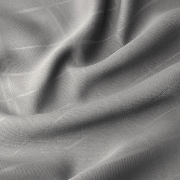 IKEA PRAKTTIDLÖSA room darkening curtains, 1 pair, 50x98 in Gray, Ikea Ireland | 5643QWMIN