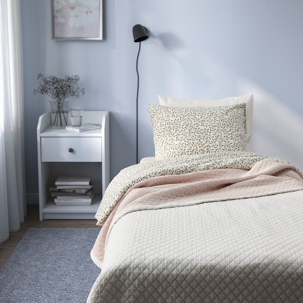 IKEA PRAKTVIAL bedspread, Twin Off White, Ikea Ireland | 3607UDRXN