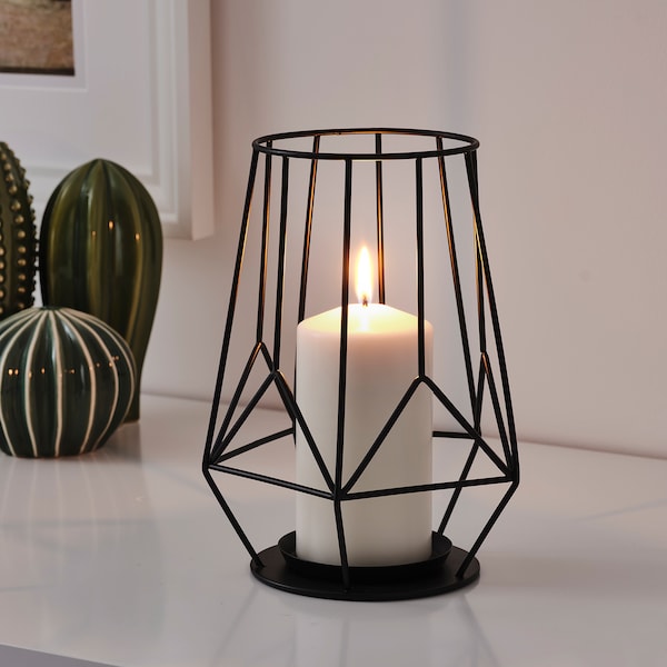 IKEA PÄRLBAND block candle holder, black, 8 in, Ikea Ireland | 9248BIXCO