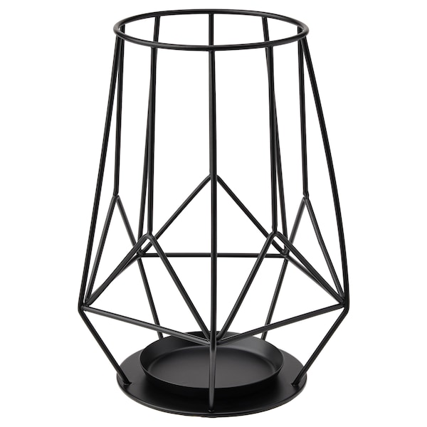IKEA PÄRLBAND block candle holder, black, 8 in, Ikea Ireland | 9248BIXCO