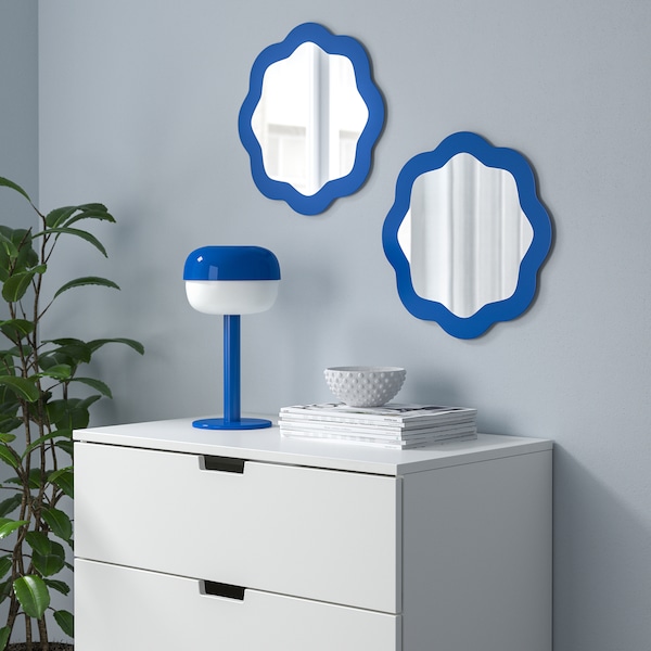 IKEA PRUNKHALLON mirror, blue, 15 3/4 in, Ikea Ireland | 1029EUOBL