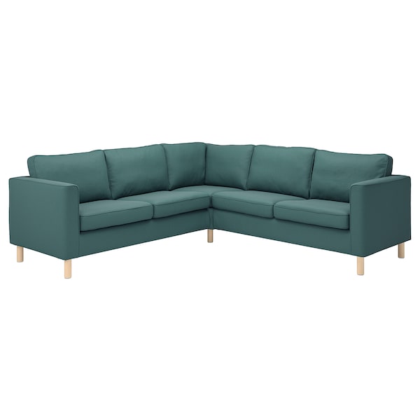 IKEA PÄRUP cover for sectional, 4-seat Kelinge Gray / Turquoise, Ikea Ireland | 4753UTSWJ