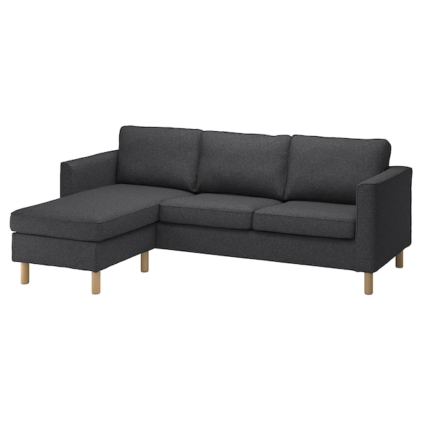 IKEA PÄRUP cover for sofa, with chaise Gunnared Dark Gray, Ikea Ireland | 4521JFZOC
