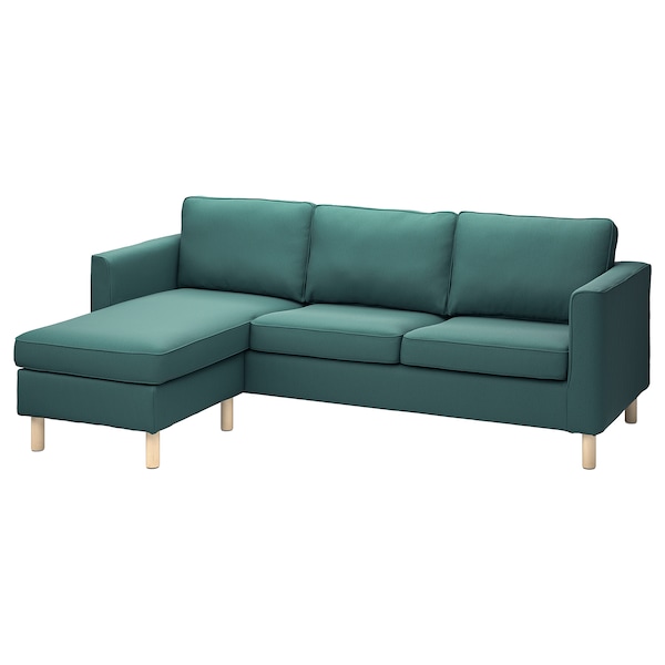 IKEA PÄRUP cover for sofa, with chaise Kelinge Gray / Turquoise, Ikea Ireland | 3784GPQFX