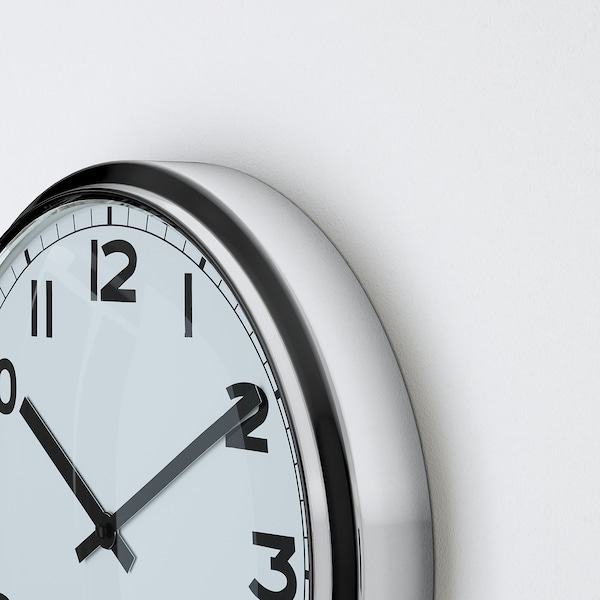 IKEA PUGG wall clock, stainless steel, 12 ½ in, Ikea Ireland | 6091AVPWU