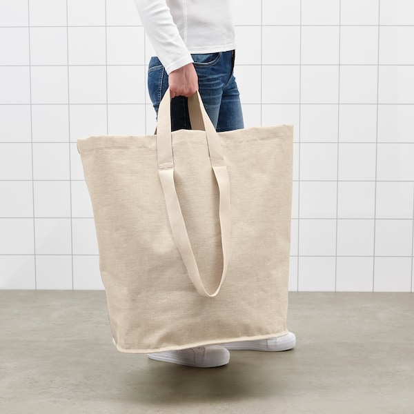 IKEA PURRPINGLA laundry bag, beige, 26 gallon, Ikea Ireland | 2601OARZD