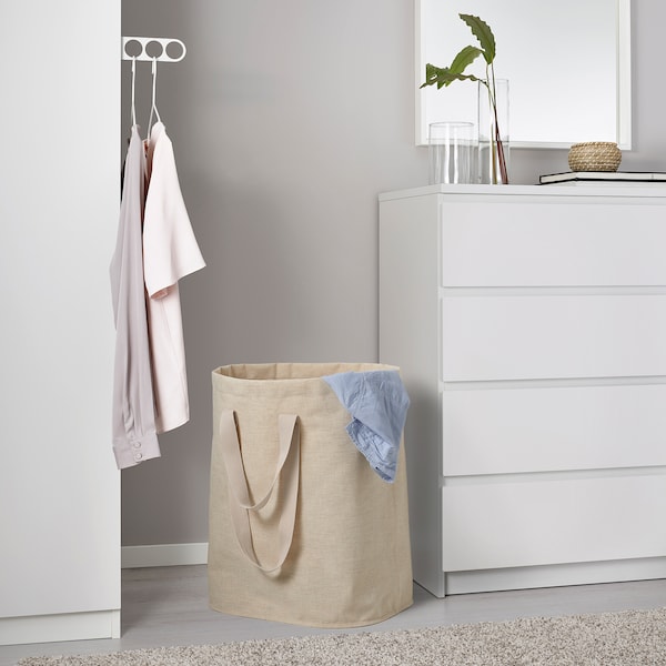 IKEA PURRPINGLA laundry bag, beige, 26 gallon, Ikea Ireland | 2601OARZD