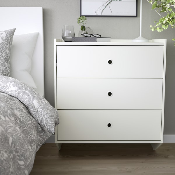 IKEA RACKNÄS 3-drawer chest, white, 27 1/8x30 3/4 in, Ikea Ireland | 6157CELKY