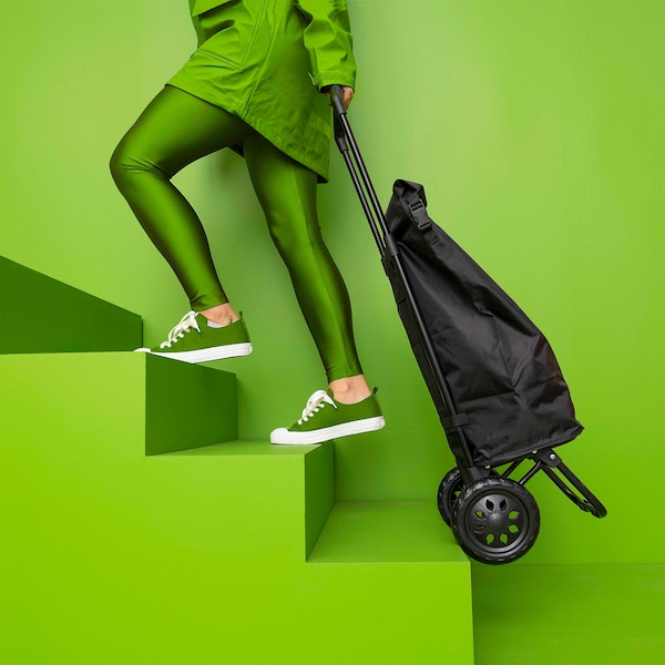 IKEA RADARBULLE shopping bag with wheels, black, 13x9 ½x26 ¾ in/1285 oz, Ikea Ireland | 5631CNZLS