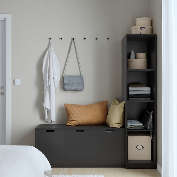 IKEA RAKKESTAD open wardrobe, black-brown, 15 3/8x69 1/4 in, Ikea Ireland | 3984VLZFY