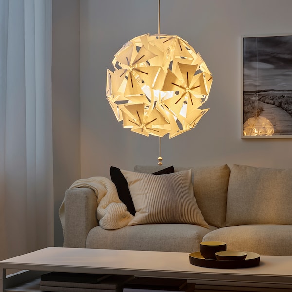 IKEA RAMSELE Pendant lamp, geometric, 17 in White, Ikea Ireland | 4726POYSK