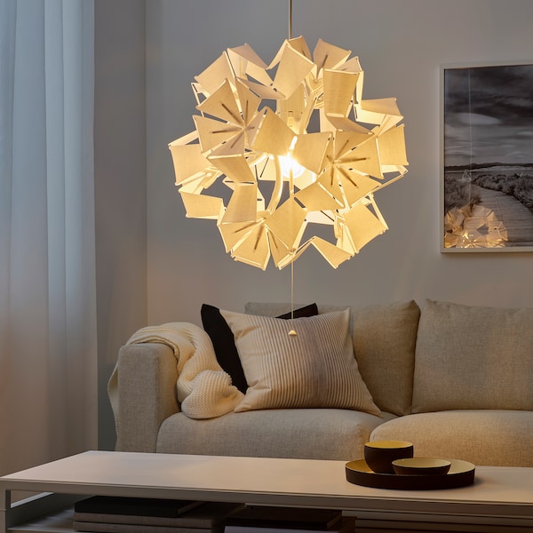 IKEA RAMSELE Pendant lamp, geometric, 17 in White, Ikea Ireland | 4726POYSK