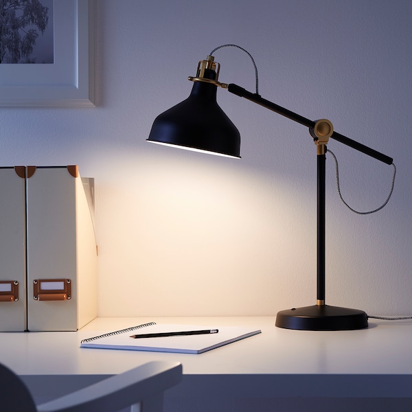 IKEA RANARP Work lamp with LED bulb Black, Ikea Ireland | 7081YFCVX