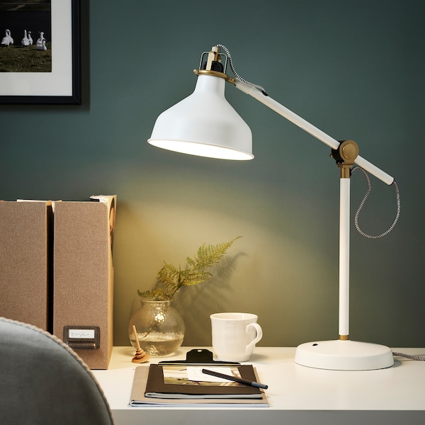 IKEA RANARP Work lamp with LED bulb Off White, Ikea Ireland | 4268KENRJ