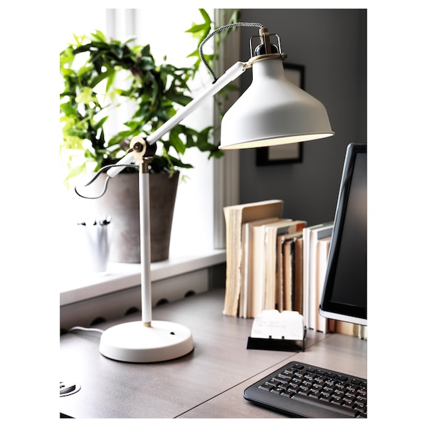 IKEA RANARP Work lamp with LED bulb Off White, Ikea Ireland | 4268KENRJ